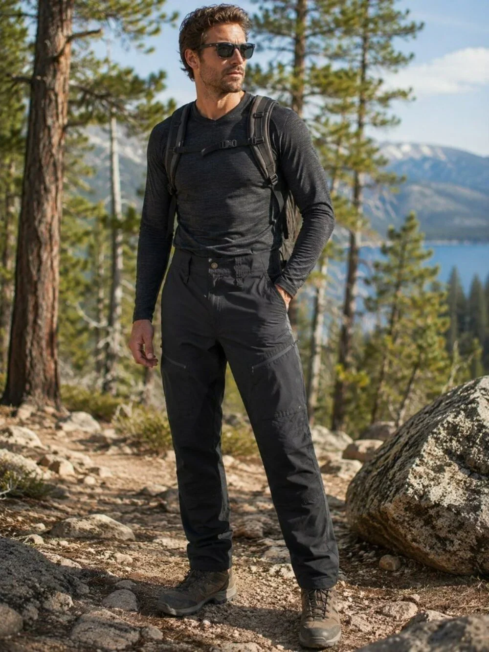 Fjallraven Abisko Lite G-1000 Trekking Trousers Men 33-34 Black